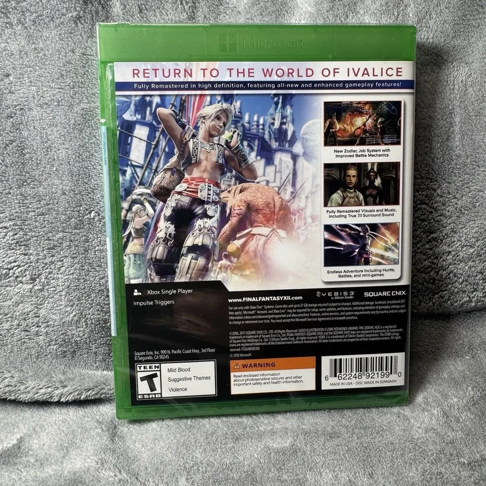 Final Fantasy XII The Zodiac Age Xbox One New Sealed